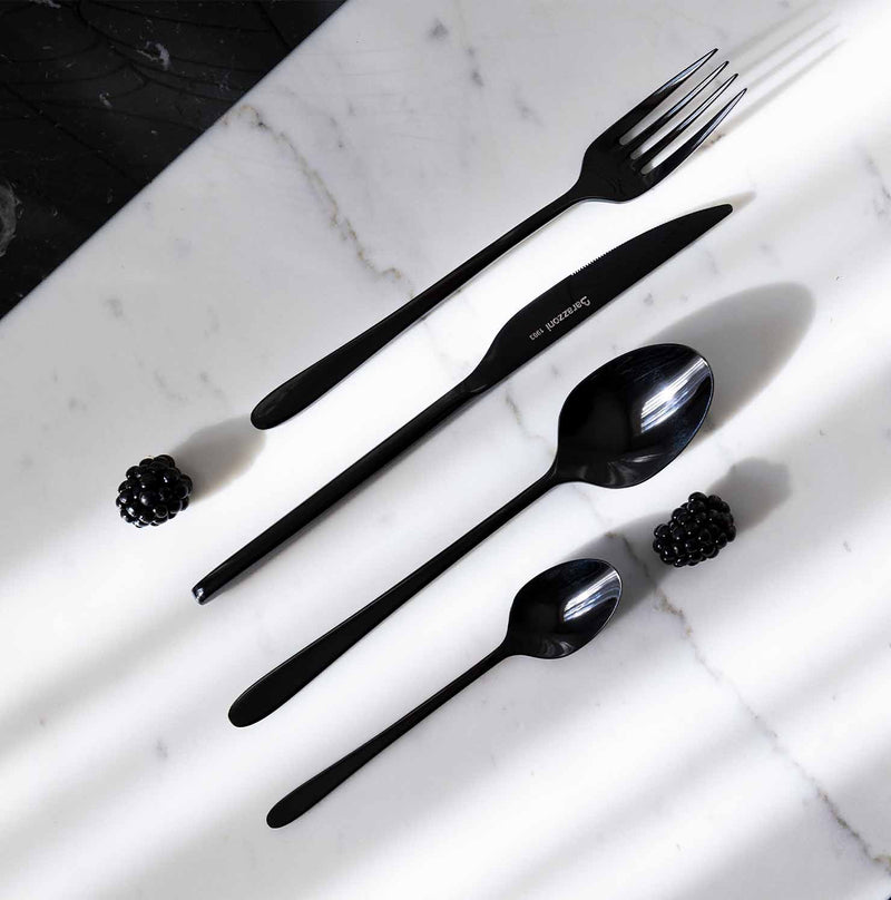 Malachite titanio lucido - set posate 24 pezzi