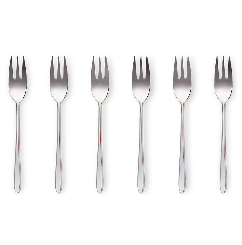 Malachite acciaio lucido - set 6 forchette dolce