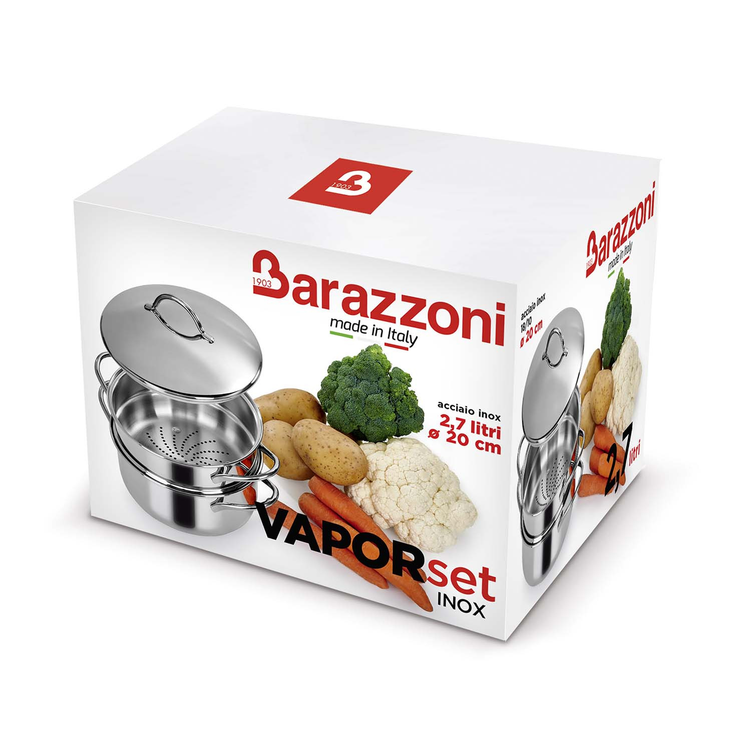 201 Spremiagrumi a vapore a induzione in acciaio inox - Vaporiera