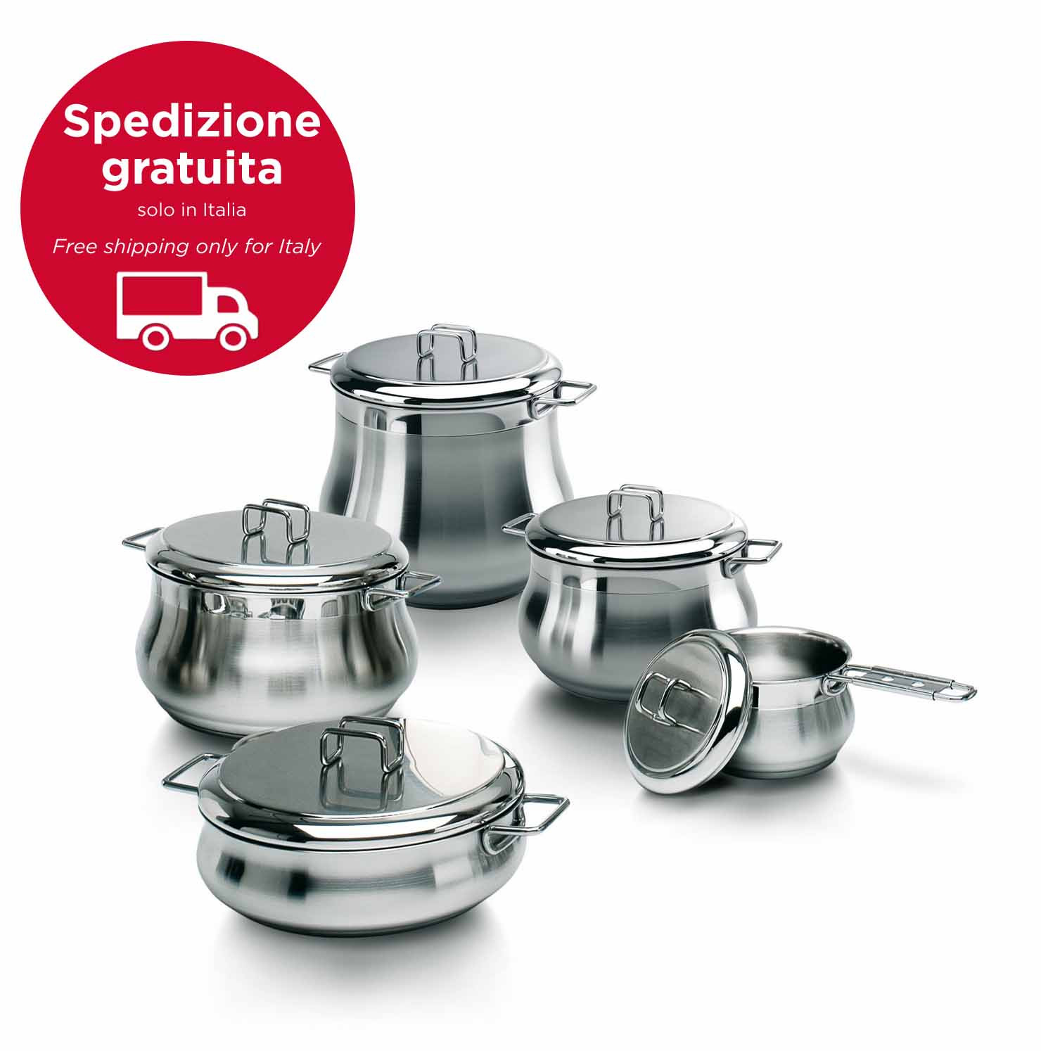 Cookware set 10 pieces - | Barazzoni Cookware set 10 pieces - | Barazzoni