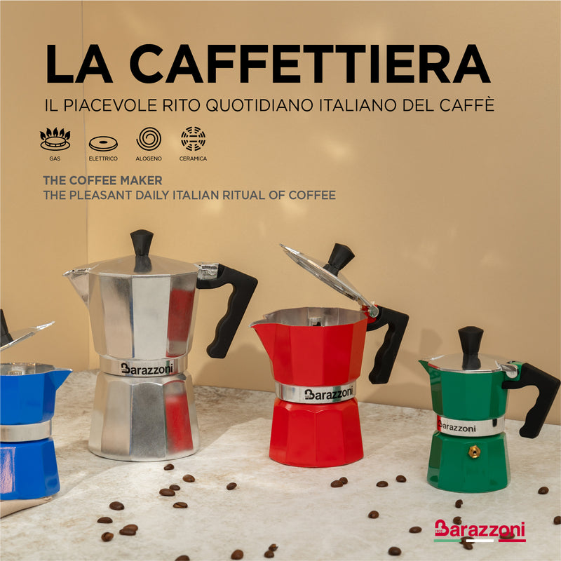 Aluminum Coffee Maker - Red