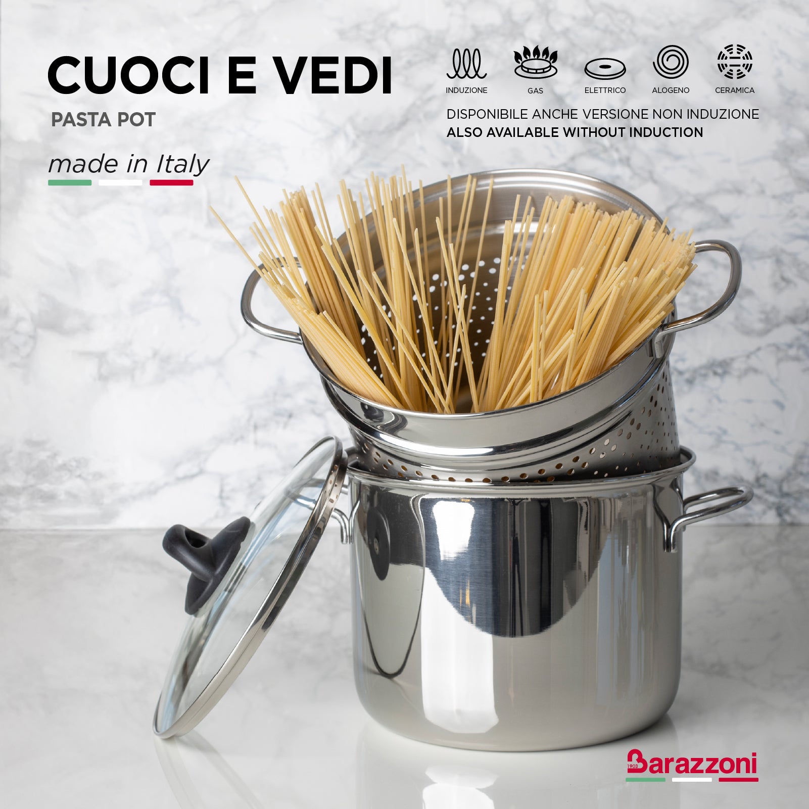 Bottomless thermo-diffusing spaghetti pot