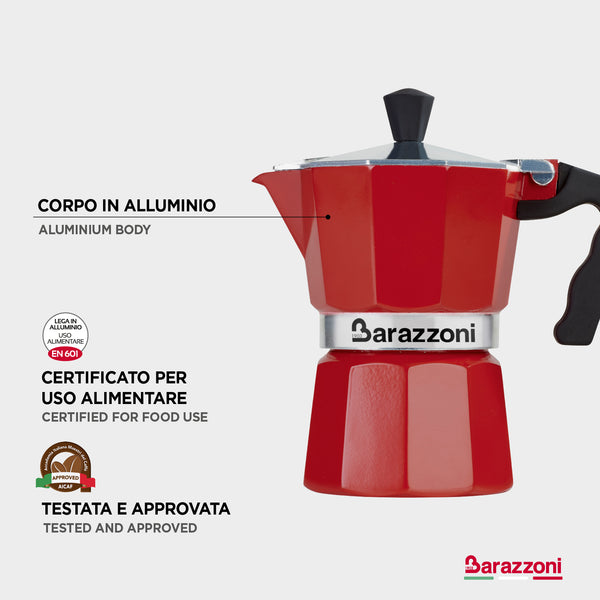 Aluminum Coffee Maker - Red