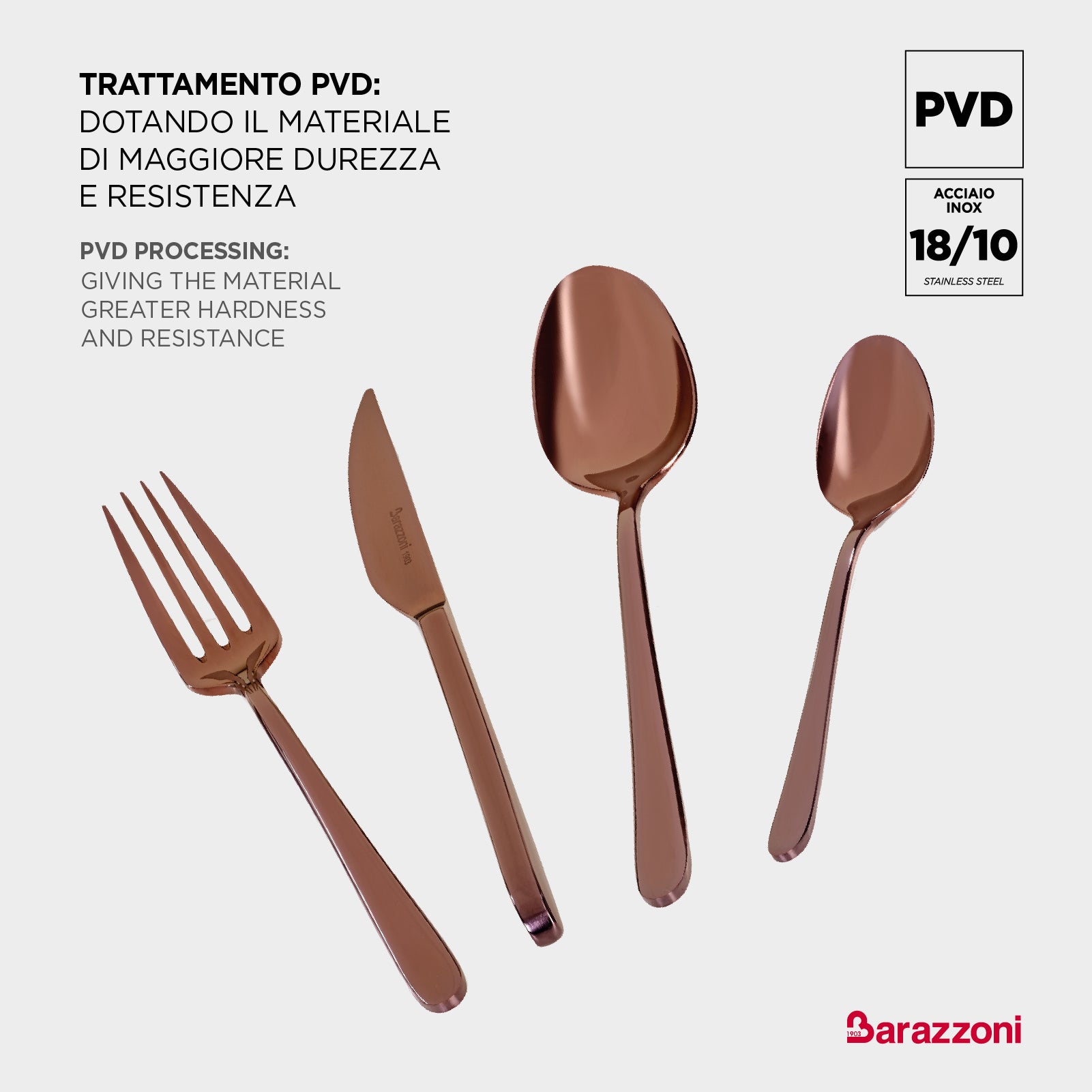 Malachite bronzo satinato - set posate 24 pezzi