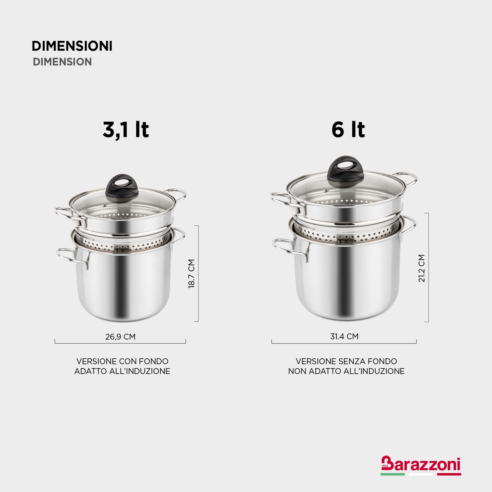 Bottomless thermo-diffusing spaghetti pot
