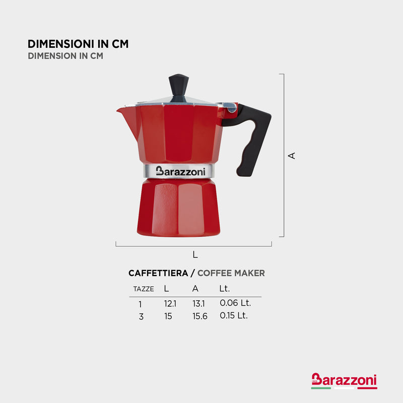 Aluminum Coffee Maker - Red