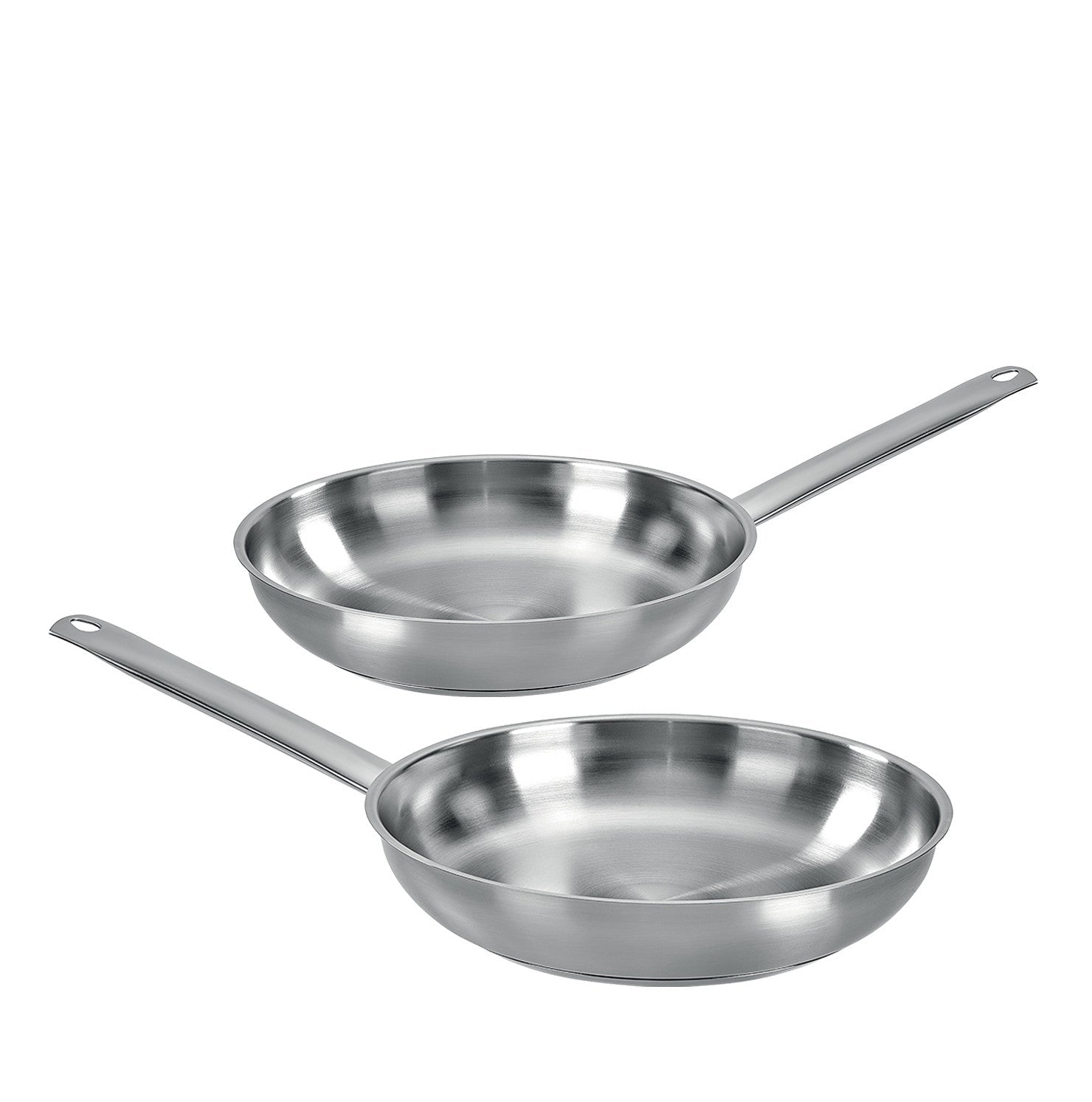 Basic stainless steel - set of 2 pans 24/28 cm