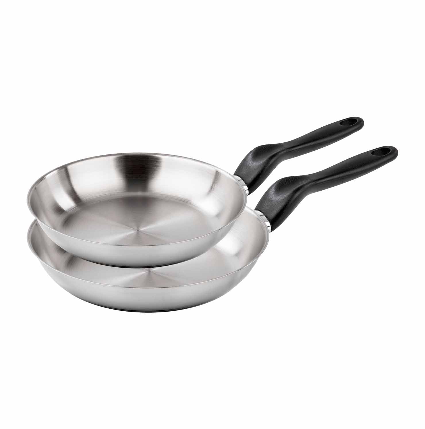 Basic stainless steel - 20/24 cm frying pan set