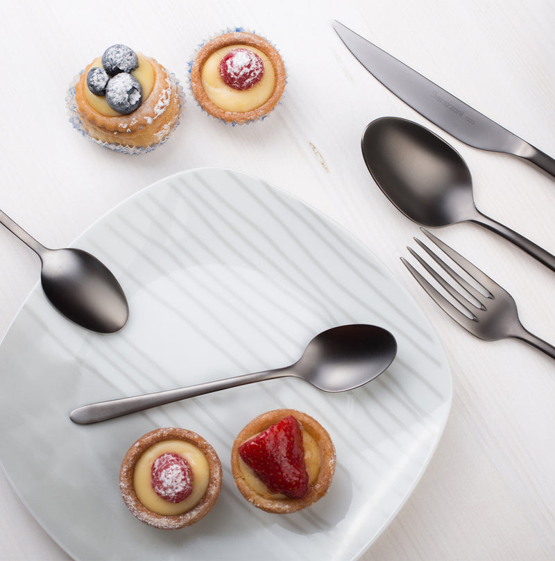 Malachite titanio satinato - set posate 24 pezzi