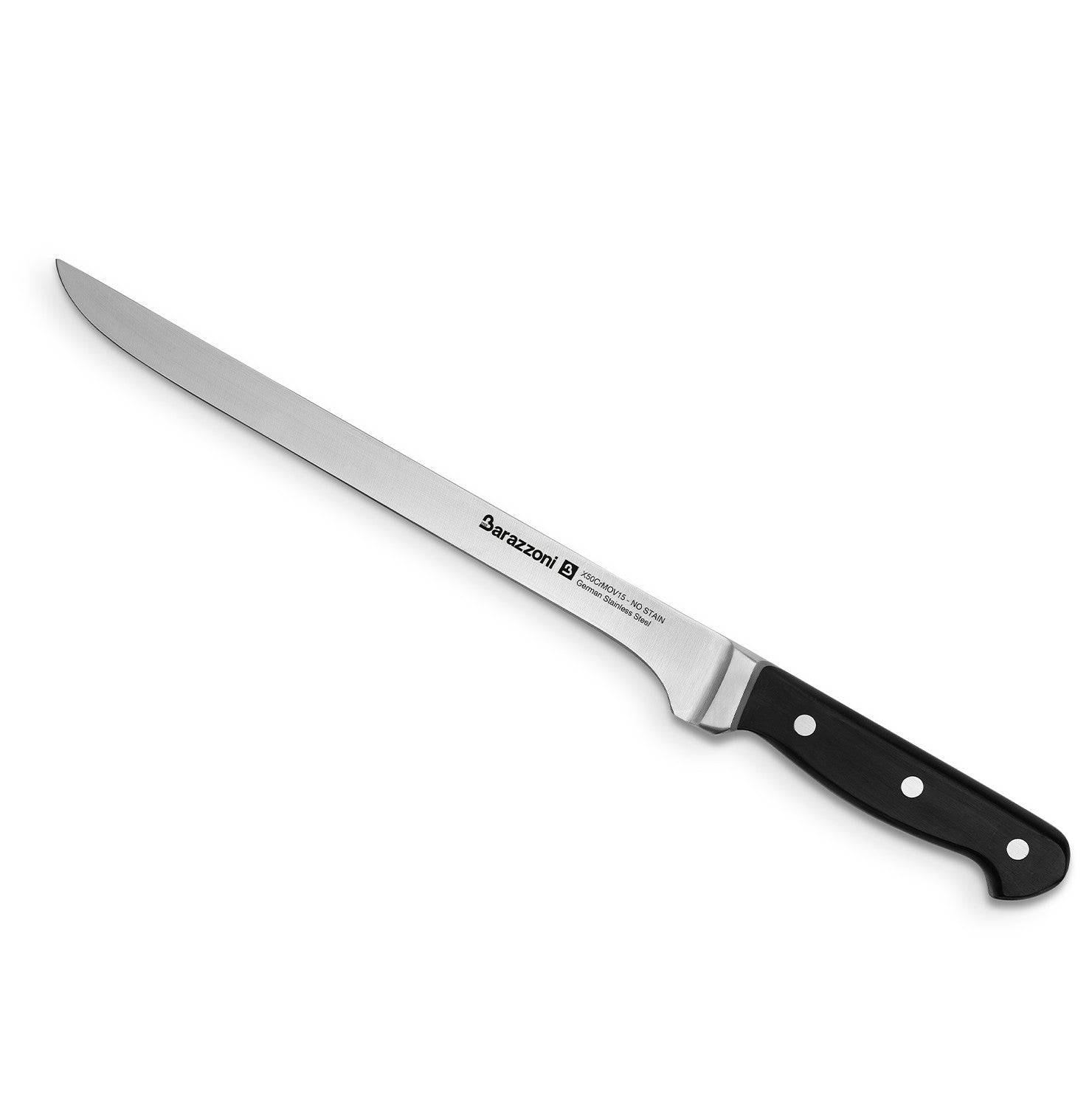 Stainless steel cured meat knife