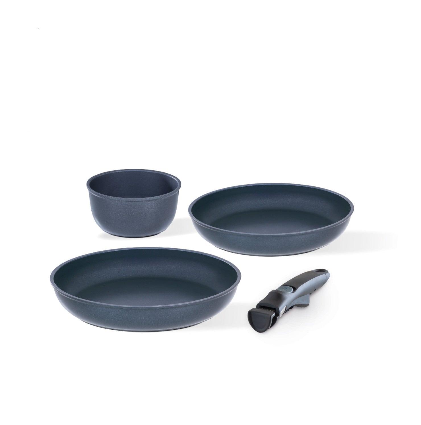 Set of 2 pans 24/28 cm, saucepan 16 cm + detachable handle