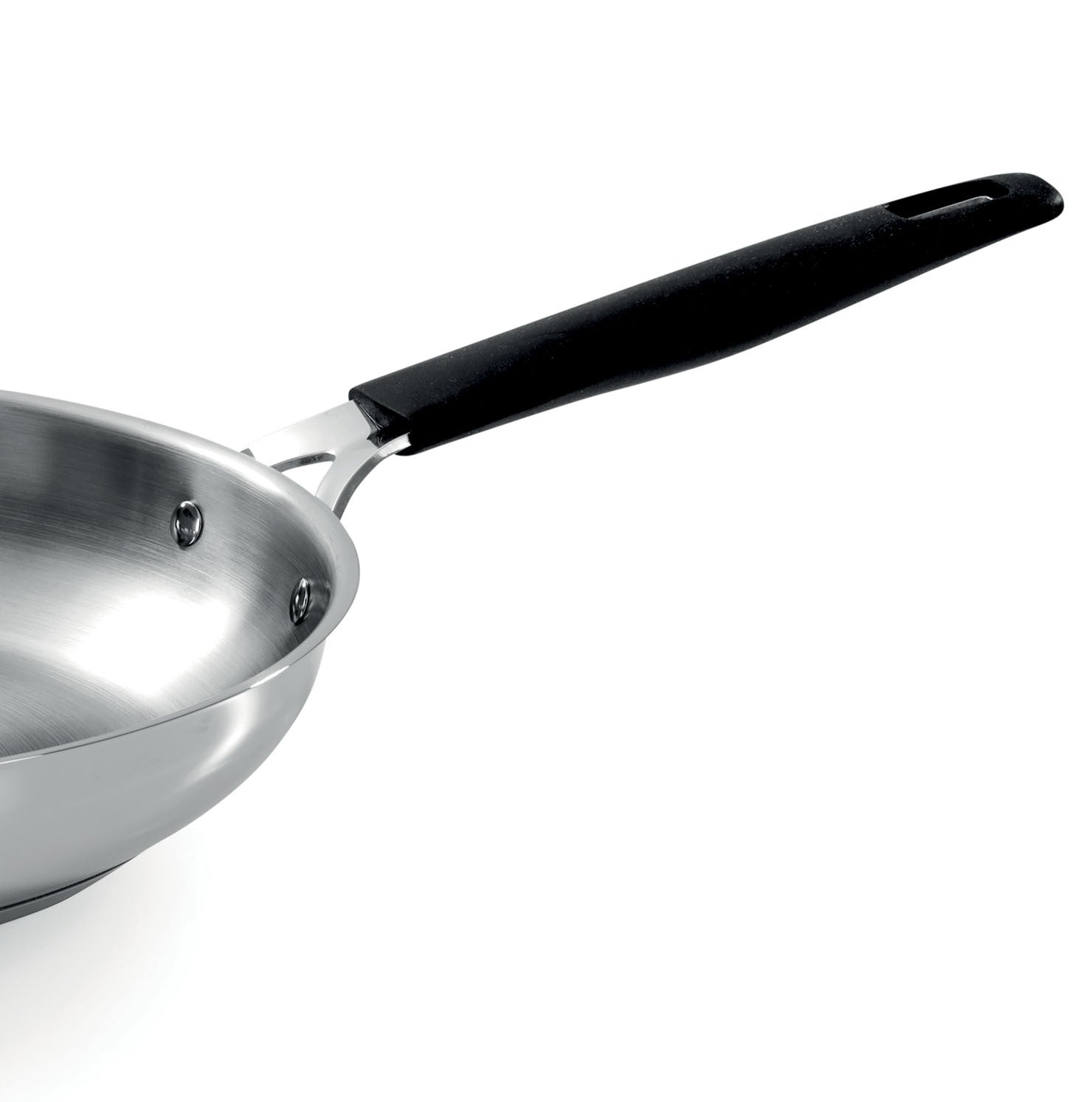 Set 4 pezzi acciaio inox - padelle cm 20-24-28 + Wok