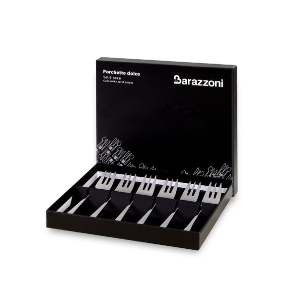 Malachite acciaio lucido - set 6 forchette dolce