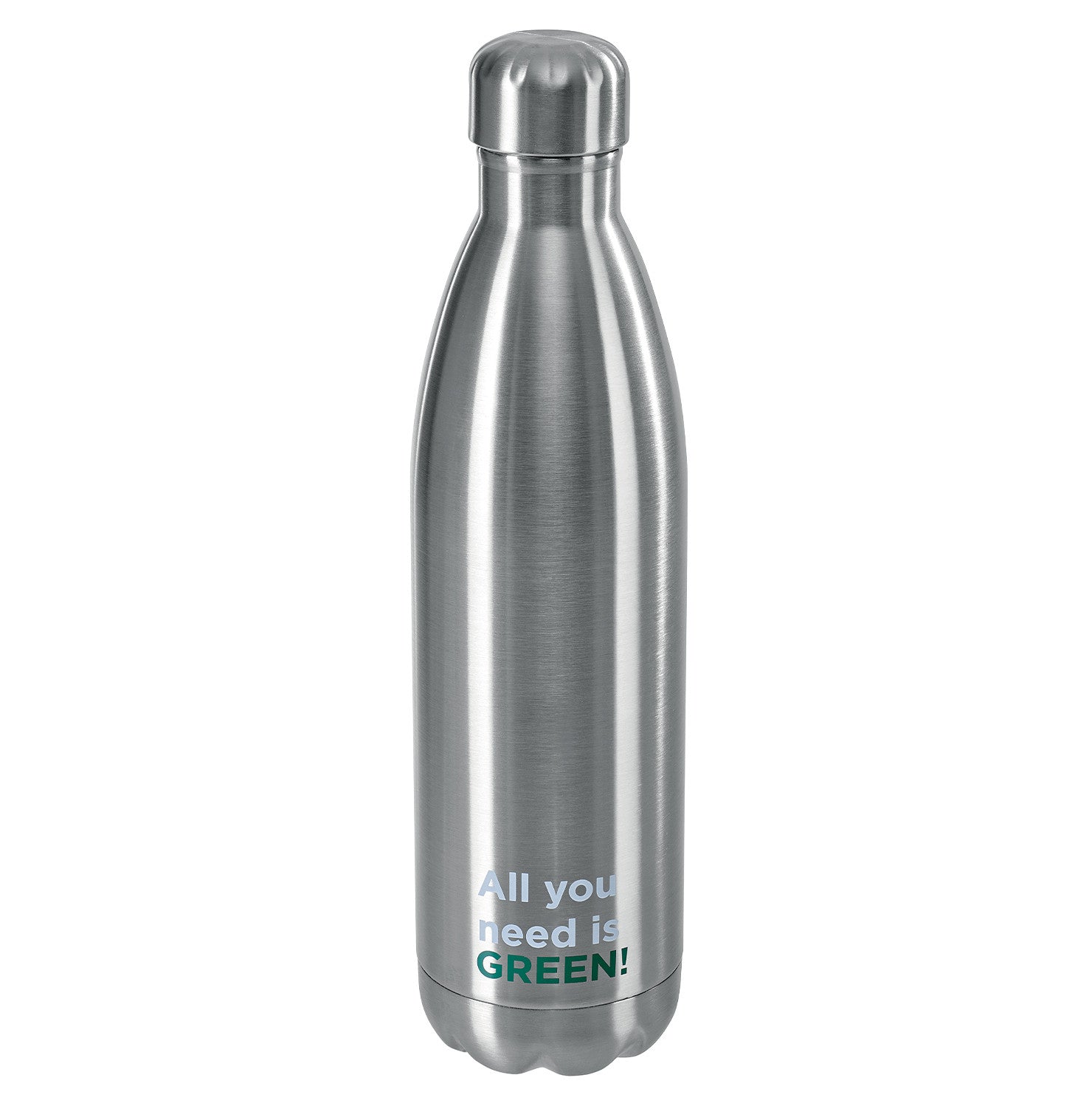 Satin-finish steel thermal bottle