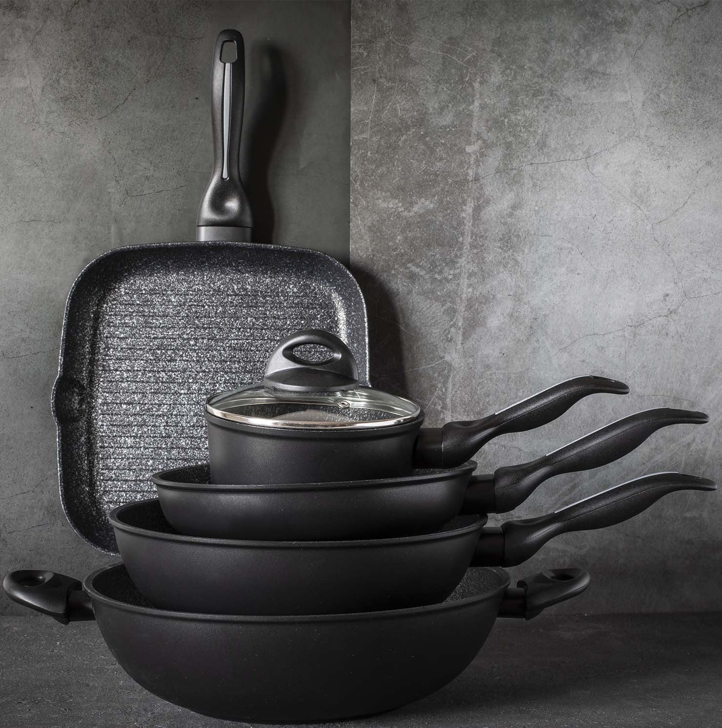 Tris antiaderente - set padelle cm  20/24/28