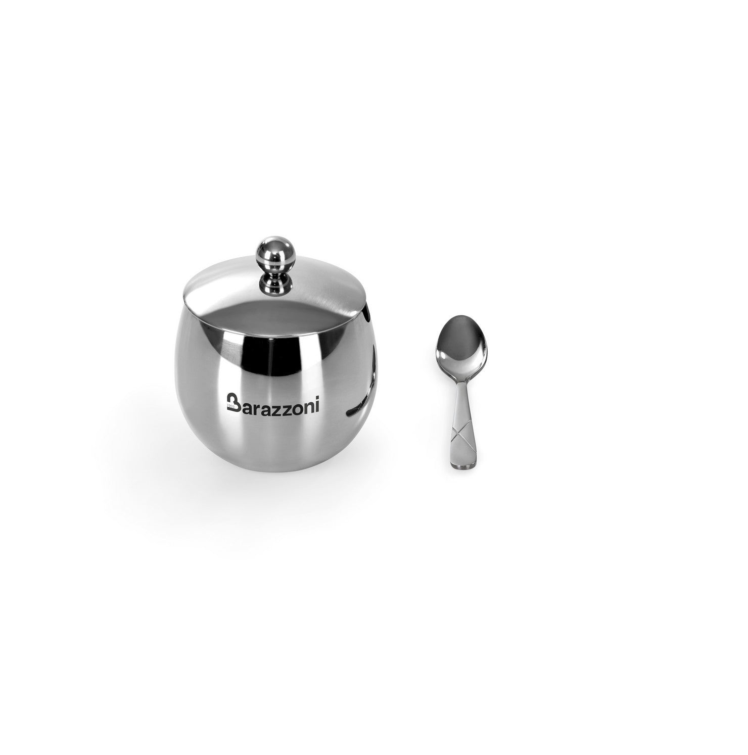 Sugar bowl with teaspoon