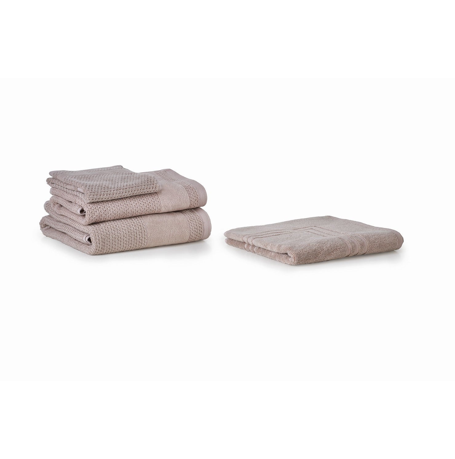 Double Twist - beige guest towel