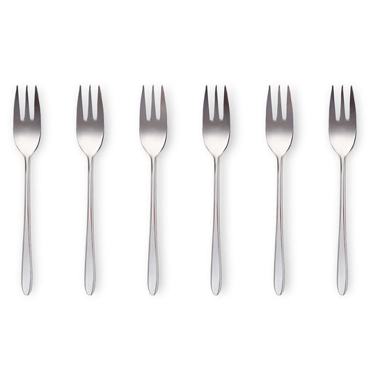 Malachite acciaio lucido - set 6 forchette dolce