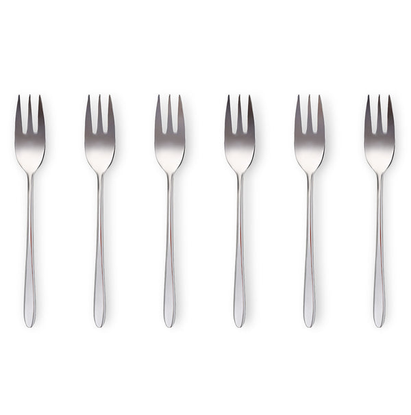 Malachite acciaio lucido - set 6 forchette dolce