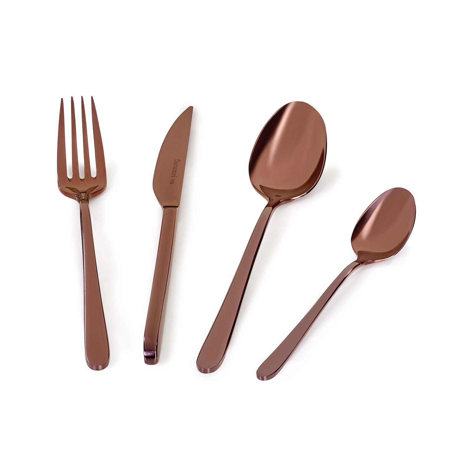Malachite Polished Bronze - 24-Piece Cutlery Set
