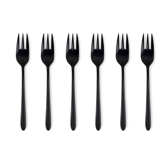Malachite titanio lucido - set 6 forchette dolce