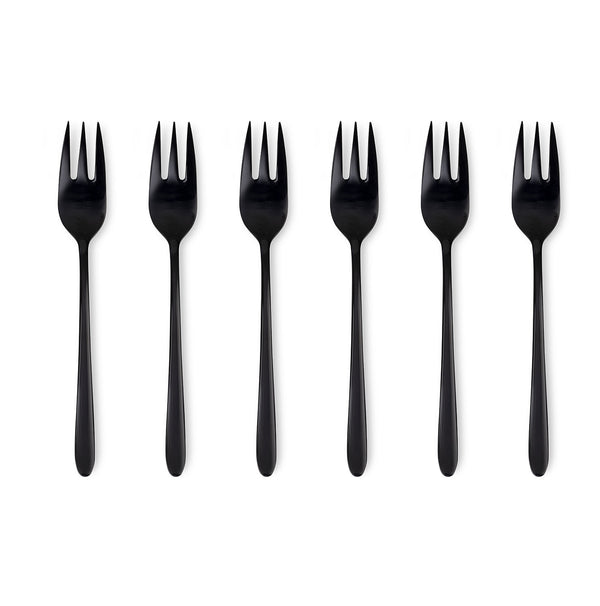 Malachite titanio lucido - set 6 forchette dolce