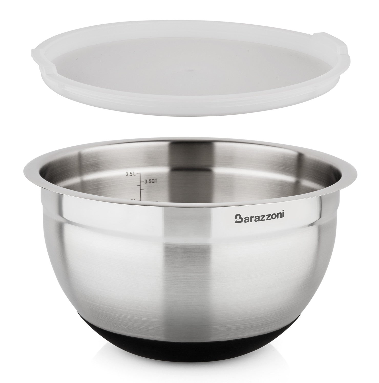 Bowl acciaio inox e silicone con coperchio