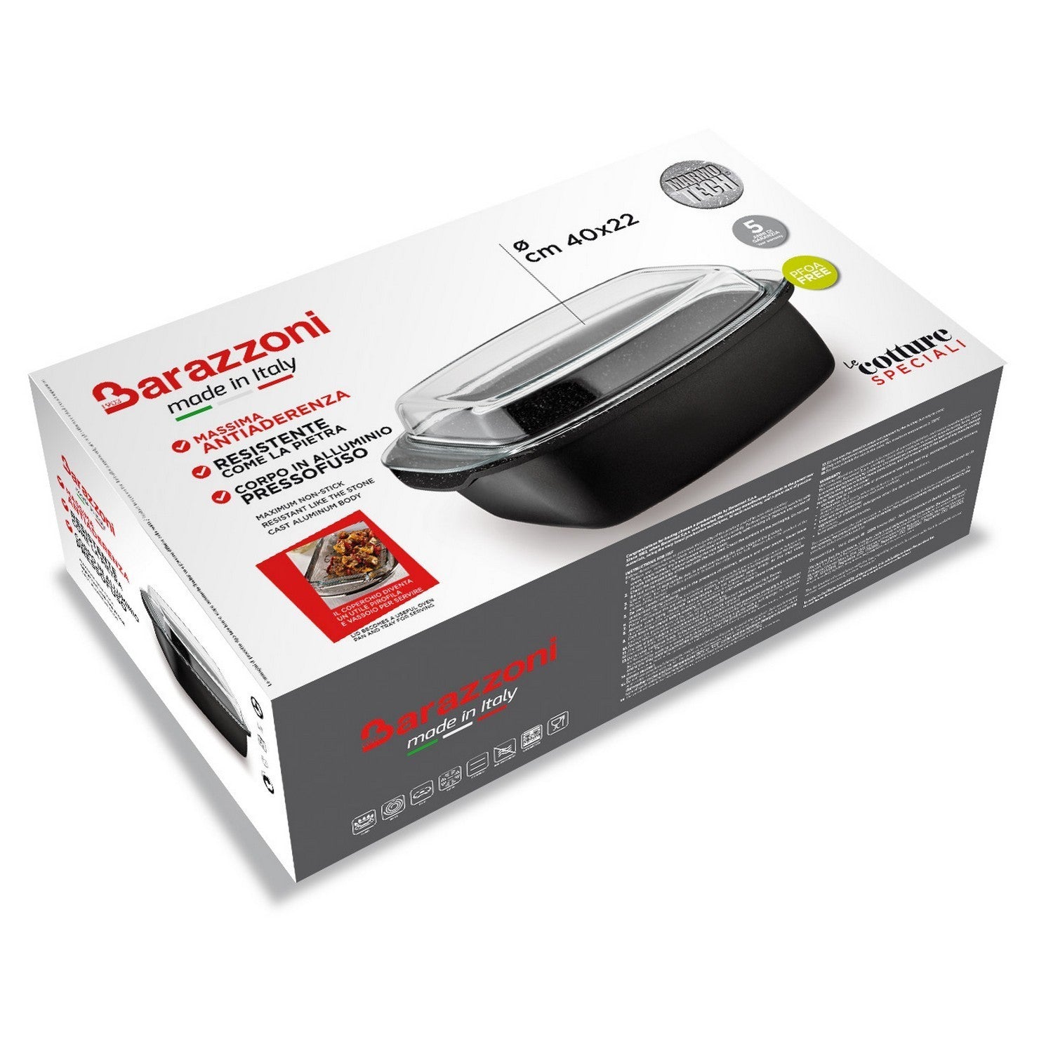 Oval saucepan with lid