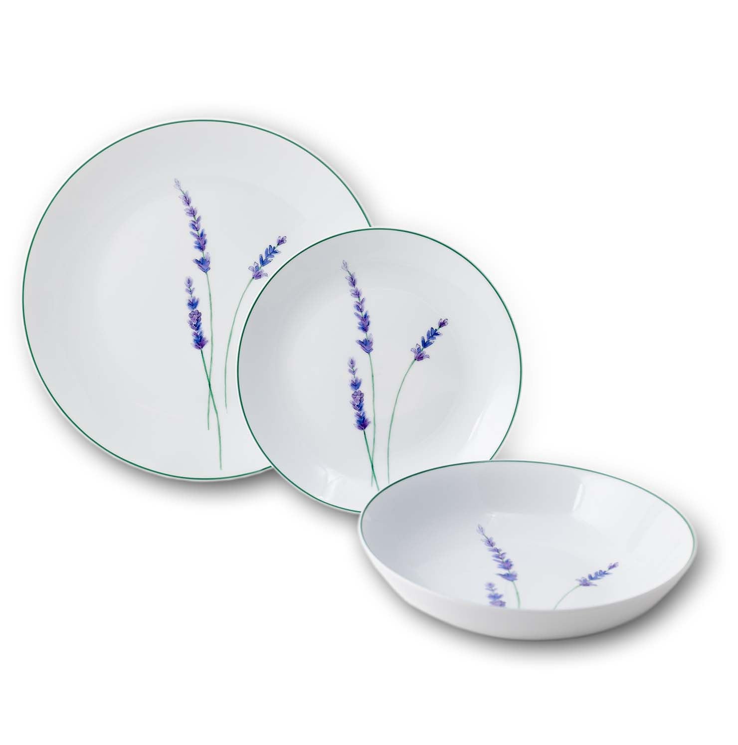 Flower Field Lavender - set of 3 plates