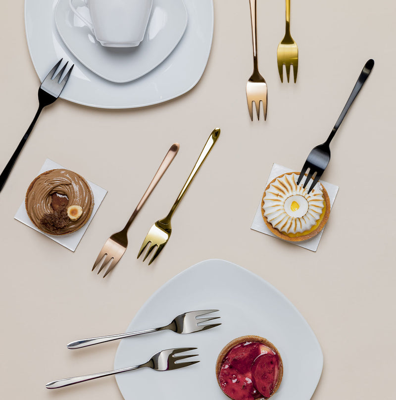 Malachite bronzo lucido- set 6 forchette dolce